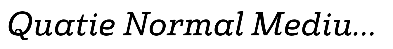 Quatie Normal Medium Italic